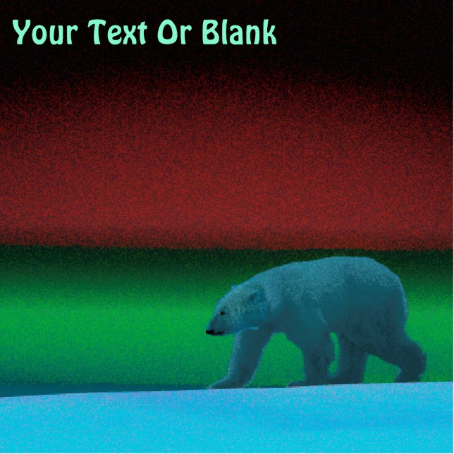 Polarlichter Fotoskulptur Magnet (Vorne)