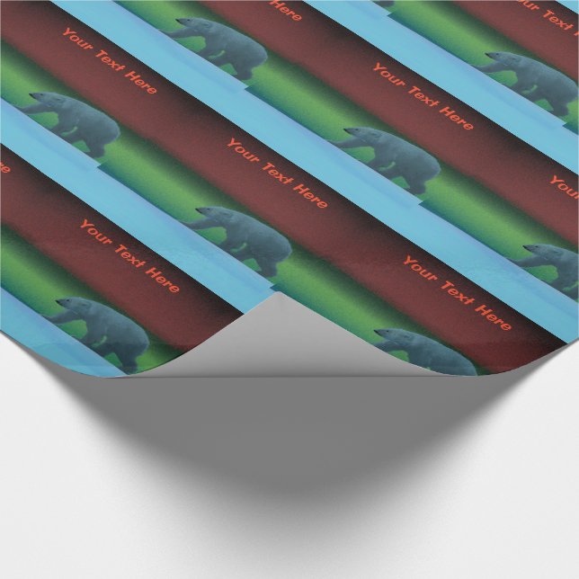 Polarlichter Geschenkpapier (Ecke)