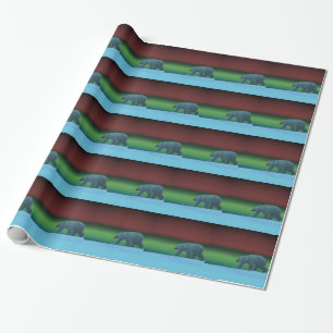 Polarlichter Geschenkpapier