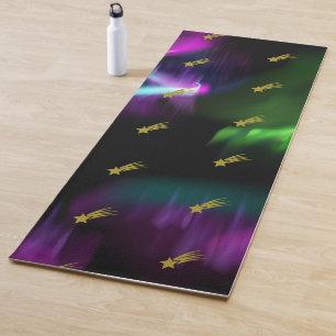 Polarlichter Goldene Sternschnuppen Himmelswunsch Yogamatte