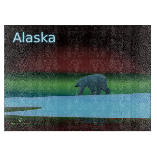 Polarlichter Schneidebrett (Vorderseite)