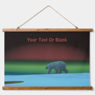 Polarlichter Wandteppich Mit Holzrahmen