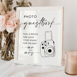 Polaroid-Foto-Hochzeitsgästebuch-Schild Poster