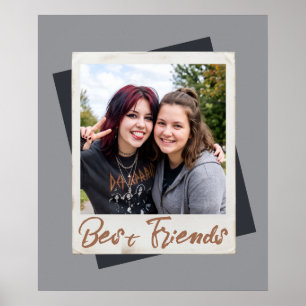 Polaroid-Foto-Vorlage für beste Freunde Poster