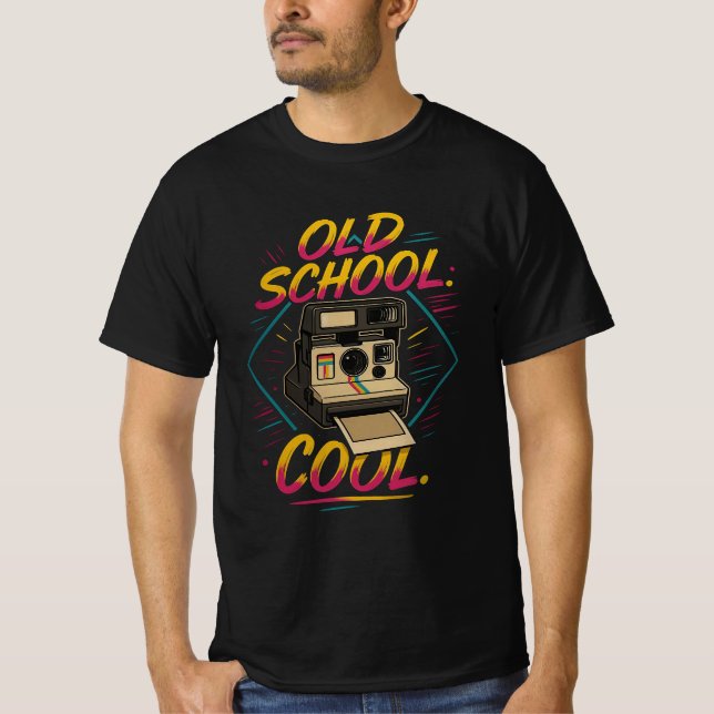 Polaroid-Retro-Camera-Shirt der alten Schule T-Shirt (Vorderseite)