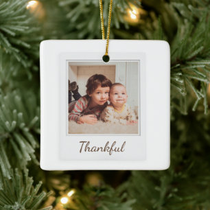 Polaroid Style Foto Ornament - Danke