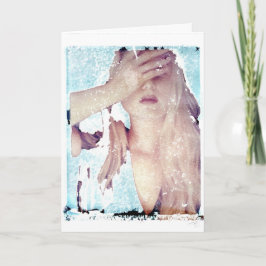 Polaroid Transfer Girl Greeting Card Blank Inside Karte