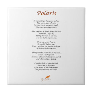 Polarstern-Gedicht auf Keramik-Fliese Fliese