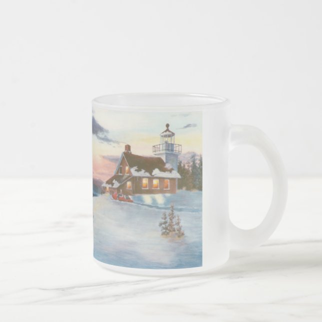 Polarstern-Sonnenuntergang-mattierte Tasse (Rechts)