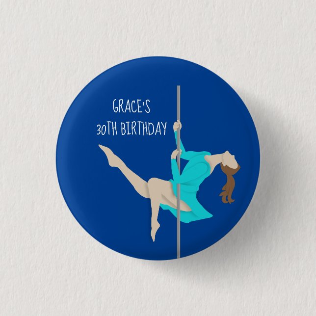 Pole Fitness Button (Vorderseite)