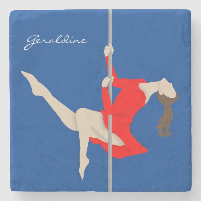 Pole Fitness Steinuntersetzer (Vorderseite)