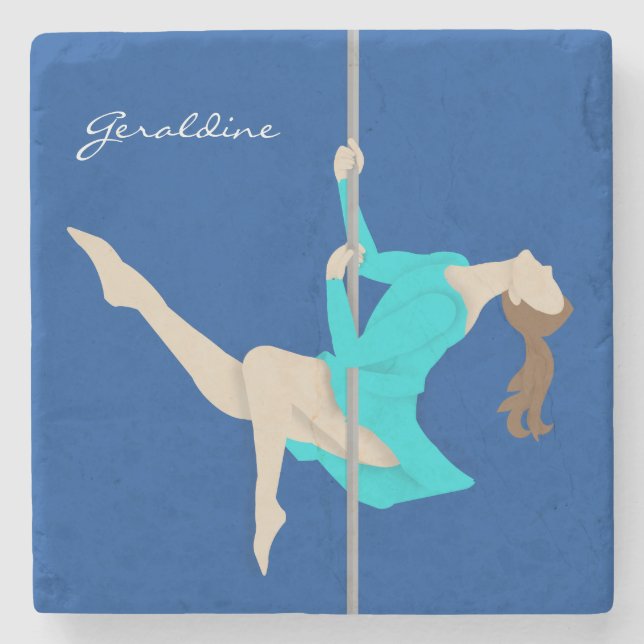 Pole Fitness Steinuntersetzer (Vorderseite)