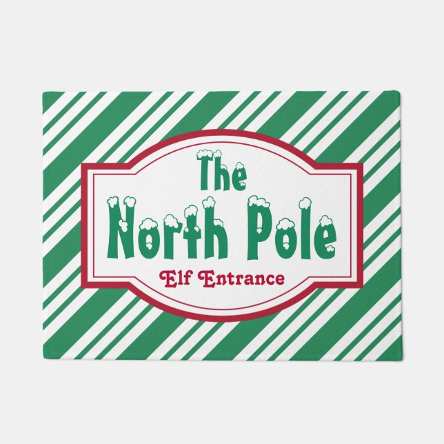 Pôle Nord Noël Vacances à l'extérieur tapis de por (Devant)