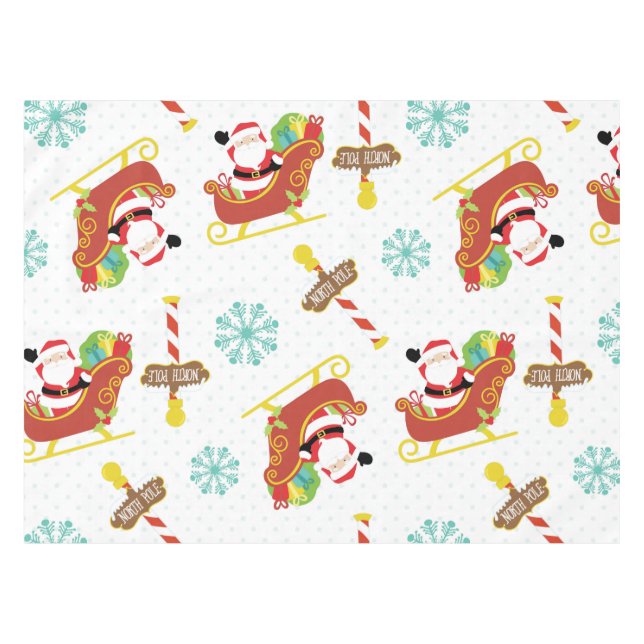 Pôle Nord Santa Claus Nappe de Fêtes (Devant (Horizontal))