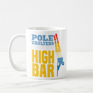 Pole Vauler Set eines Hoch-Bar-Pole Vault-Pole Vau Kaffeetasse