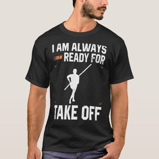 Pole Vault Athlete Design für Pole Jumper Vaultier T-Shirt (Vorderseite)