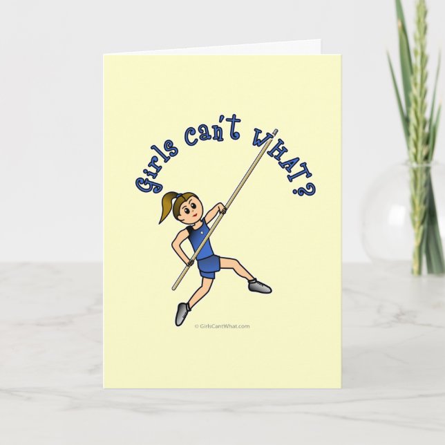 Pole Vault - Blau (hell) Karte (Vorderseite)