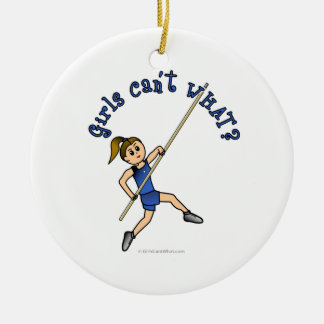 Pole Vault - Blau (Licht) Keramikornament