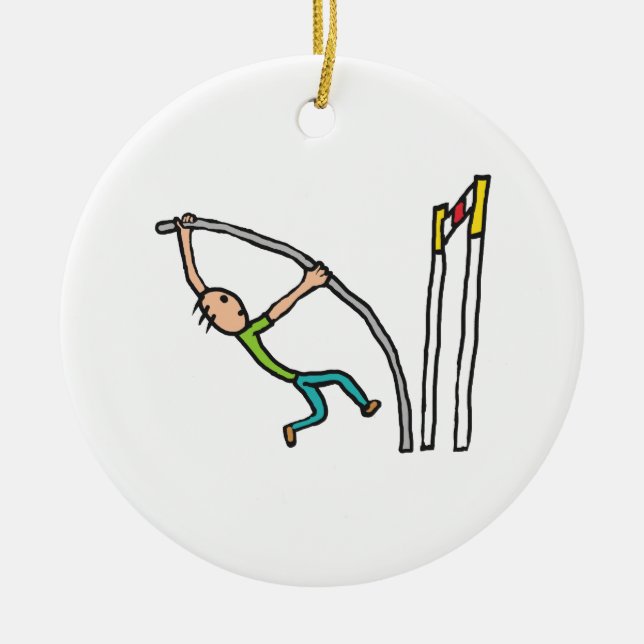 Pole Vault Keramik Ornament (Vorne)