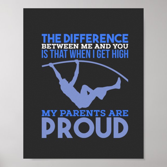 Pole Vault - Meine Eltern sind stolz darauf Poster (Vorne)