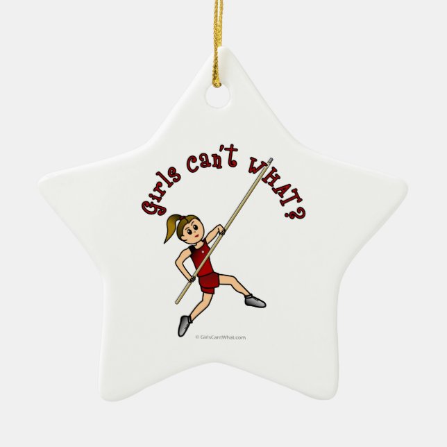 Pole Vault - Red (Light) Keramik Ornament (Vorne)