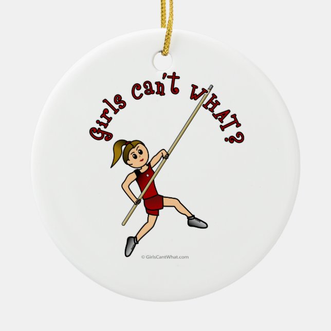 Pole Vault - Red (Light) Keramikornament (Vorne)