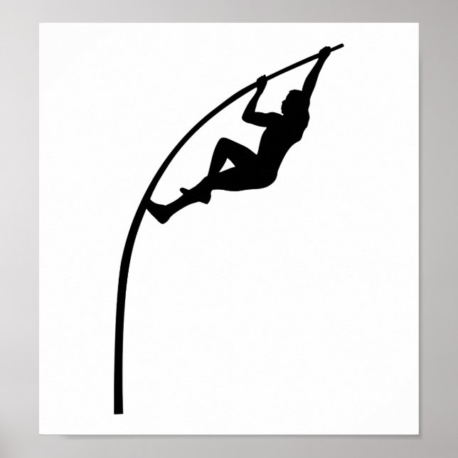 Pole-Vault-Sportler Poster (Vorne)