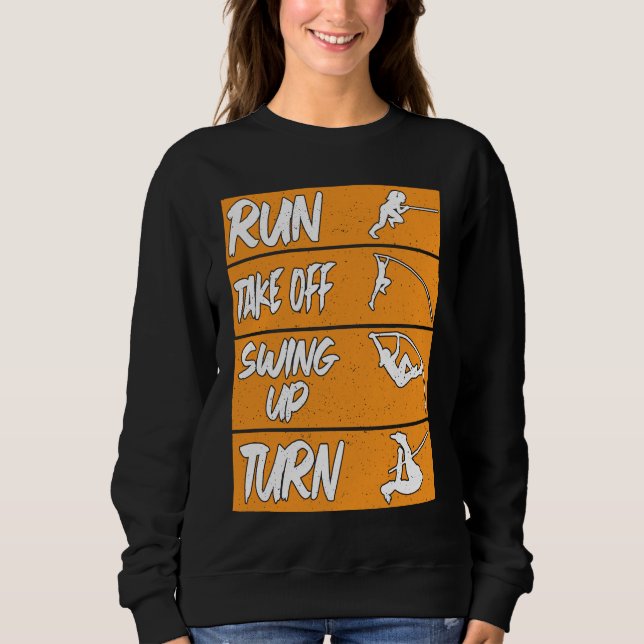 Pole Vault Track Run Swing up Turn Pole Vault Sweatshirt (Vorderseite)