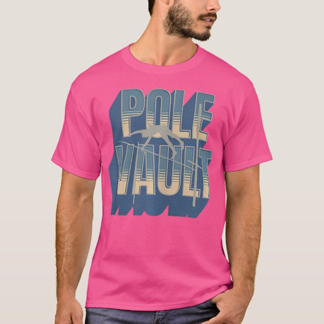 Pole Vault - Vintager Look Pole Vaulting T-Shirt (Vorderseite)