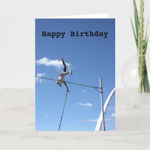 Pole Vaulter Bonne carte d'anniversaire