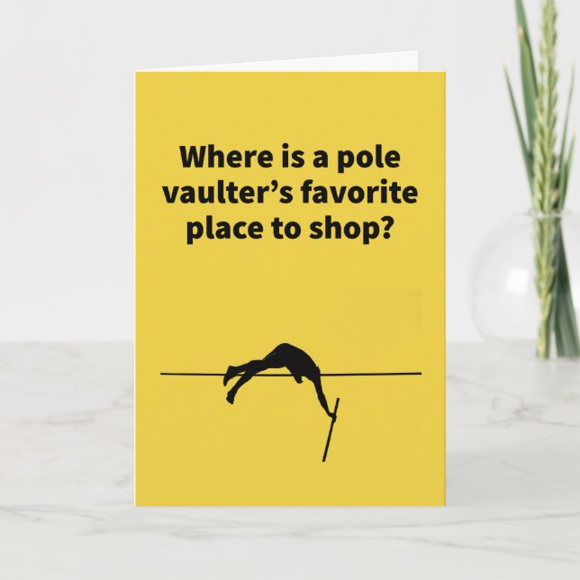 Pole Vaulter Clearance Store Sportkarte Karte (Vorderseite)