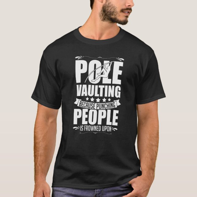 Pole Vaulting Anfänger Vault Jumping Trainer Vault T-Shirt (Vorderseite)