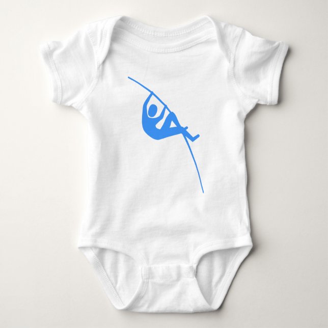 Pole Vaulting - Baby Blue Baby Strampler (Vorderseite)