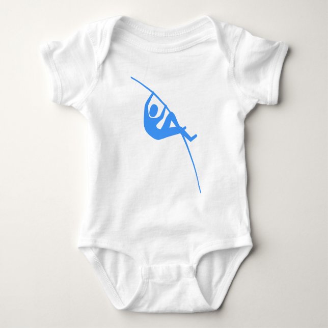 Pole Vaulting - Baby Blue Strampler (Vorderseite)