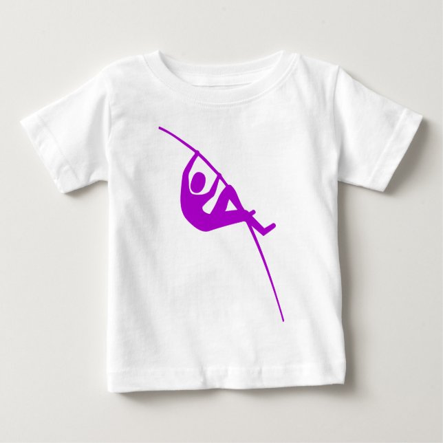 Pole Vaulting - Lila Baby T-shirt (Vorderseite)