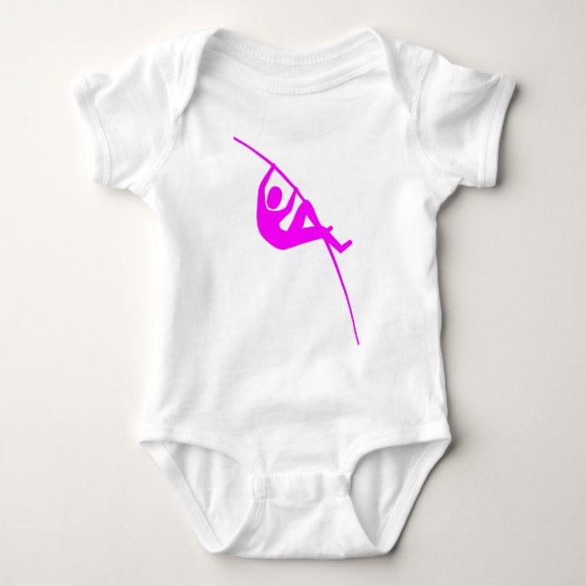 Pole Vaulting - Magenta Baby Strampler (Vorderseite)