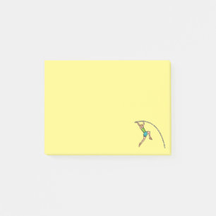Pole Vaulting Post-it Klebezettel