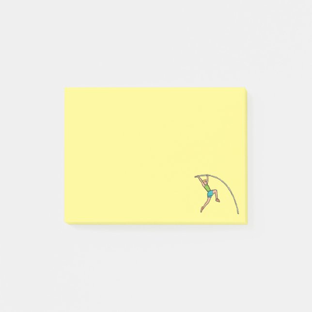 Pole Vaulting Post-it Klebezettel (Vorderseite)