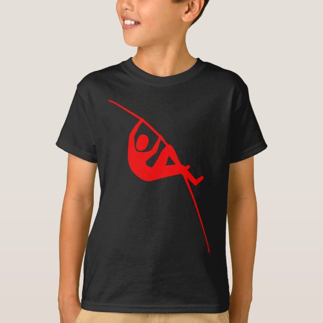 Pole Vaulting - Rot T-Shirt (Vorderseite)