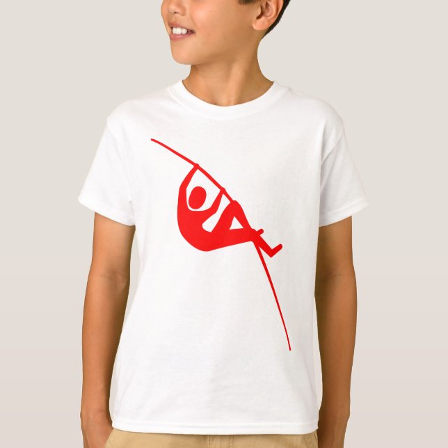 Pole Vaulting - Rot T-Shirt (Vorderseite)