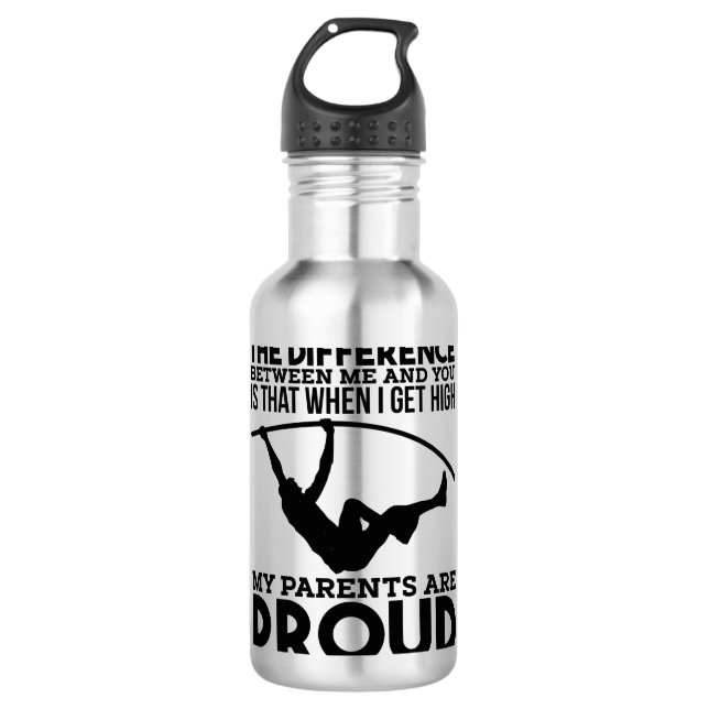 Pole Vaulting Sport Edelstahlflasche (Vorderseite)