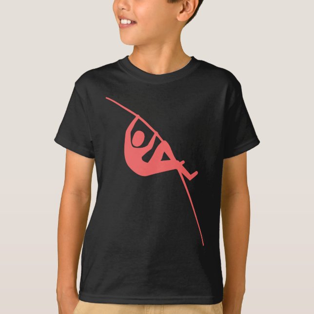 Pole Vaulting - Tropisches Rosa T-Shirt (Vorderseite)