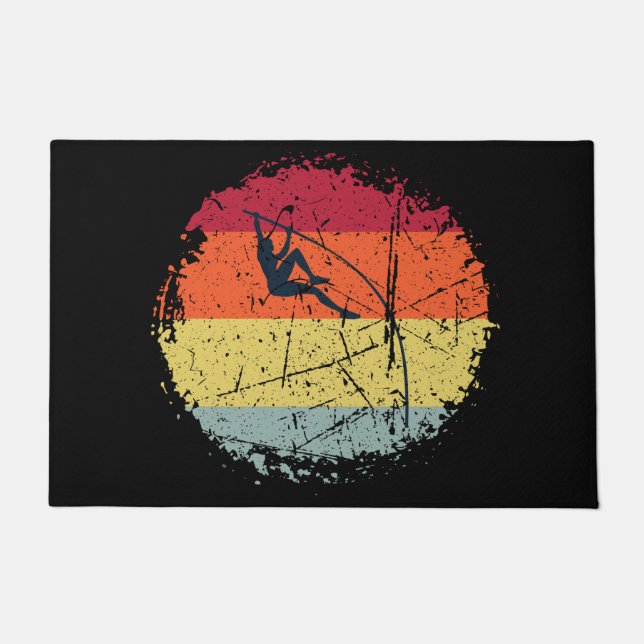 Pole Vaulting Vintag Fußmatte (Vorderseite)