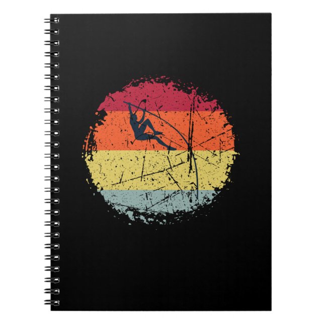 Pole Vaulting Vintag Notizblock (Vorderseite)
