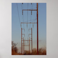 Pole Wires Foto Poster