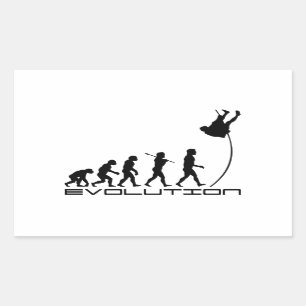 Pole-Wölbungs-Sport-Evolutions-Kunst Rechteckiger Aufkleber