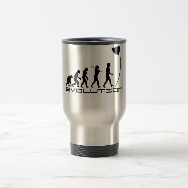 Pole-Wölbungs-Sport-Evolutions-Kunst Reisebecher (Mittel)