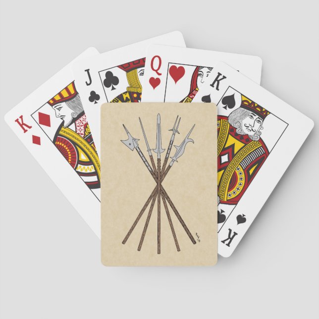 Polearms aus dem 16. Jahrhundert Spielkarten (Rückseite)