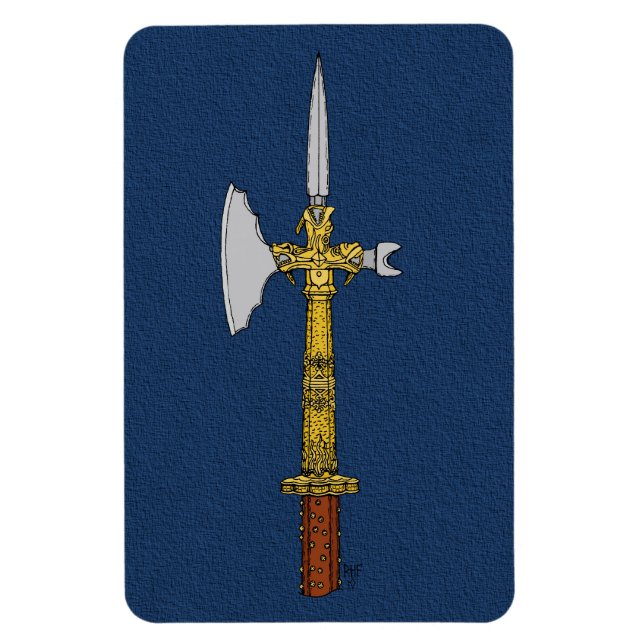 Poleaxe Edward IV Magnet (Vertikal)
