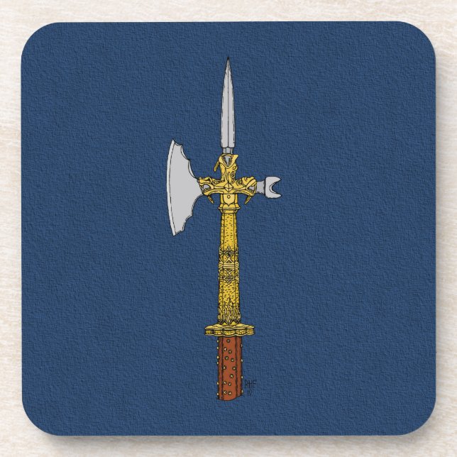 Poleaxe Edward IV Untersetzer (Vorderseite)